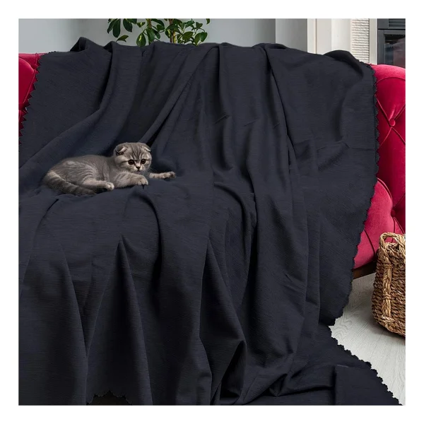 Latuda Home Kaymaz Koltuk Örtüsü Çift Taraflı Mikrofiber Şönil 175X350 cm Xl- Antrasit - Kedi Köpek ve Çocuk Dostu - 175 x 350 cm - Görsel 2