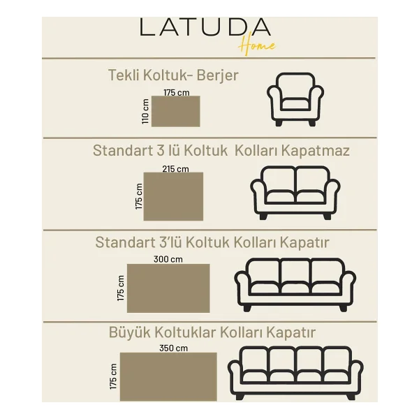 Latuda Home Kaymaz Koltuk Örtüsü Çift Taraflı Mikrofiber Şönil 175X350 cm Xl- Antrasit - Kedi Köpek ve Çocuk Dostu - 175 x 350 cm - Görsel 5