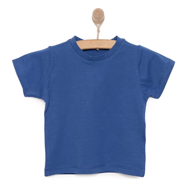 HelloBaby Erkek Bebek Basic Tişört Bisiklet Yaka Kısa Kol Lacivert 1 Yaş - Görsel 6