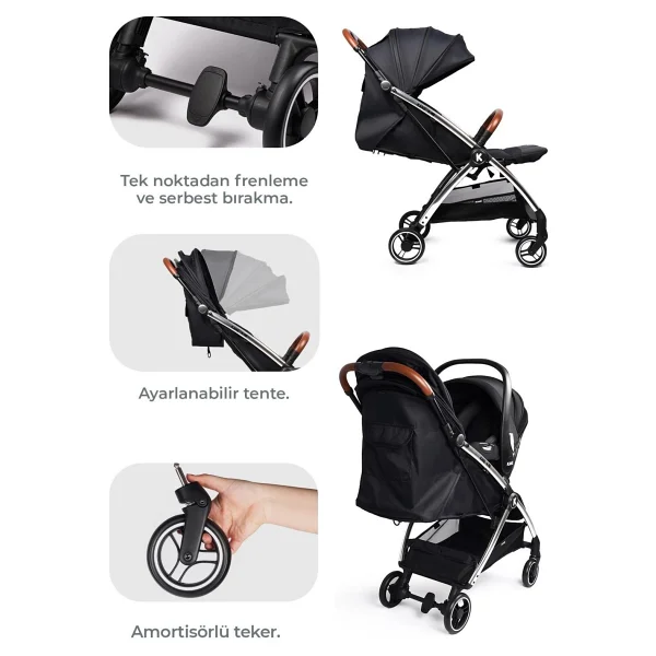 Kanz Xflip Autofold Travel Sistem Bebek Arabası - Görsel 4