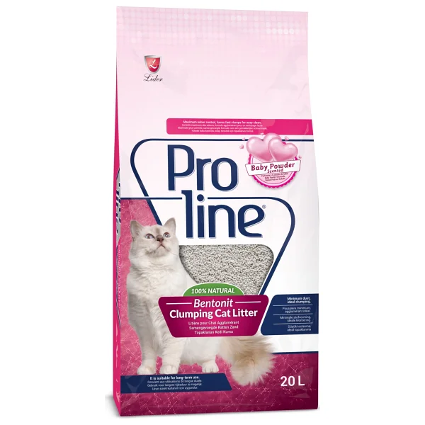 Proline Bebek Pudrası Kokulu 20 lt Bentonit Kedi Kumu - Görsel 5