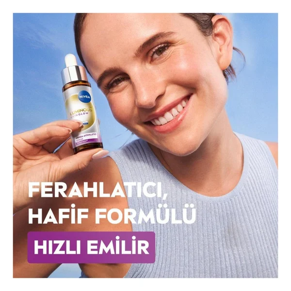Nivea Sun Spf50 Primer Nemlendirici Makyaj Bazı 30ml Ve Luminous Skin Glow Cilt Serum 30ml - Görsel 5