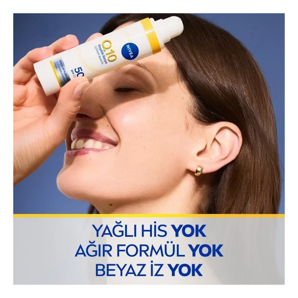 Nivea Q10 SPF50 Güneş Koruyucu Yüz Bakım Kremi 40ML ve Micellar Makyaj Temizleme Suyu 400ML - Görsel 3