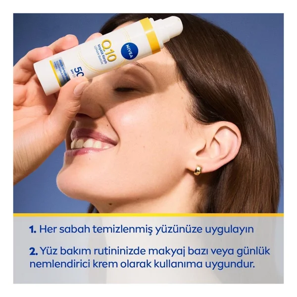 Nivea Q10 SPF50 Güneş Koruyucu Yüz Bakım Kremi 40ML ve Micellar Makyaj Temizleme Suyu 400ML - Görsel 4