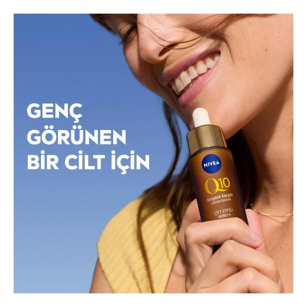 Nivea Q10 Spf50 Güneş Koruyucu Yüz Bakım Kremi 40ml Ve Çift Etkili Cilt Serumu 30ml - Görsel 2