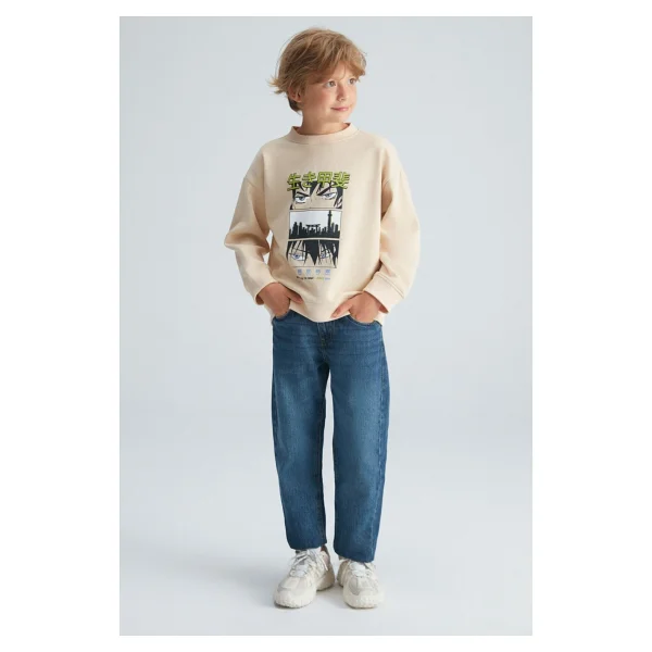 Grimelange Remco Krem Çocuk Sweatshirt - Görsel 3