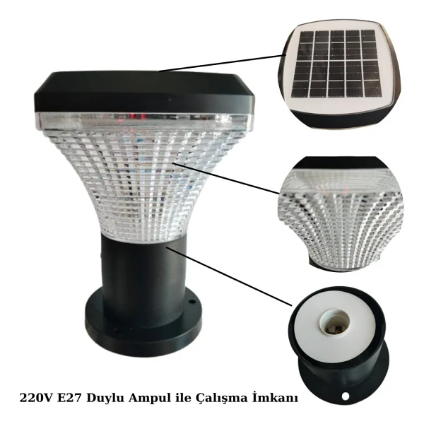 Forlife 100WATT Güneş Enerjili Solar Set/baba Üstü Bahçe Armatürü - Görsel 3