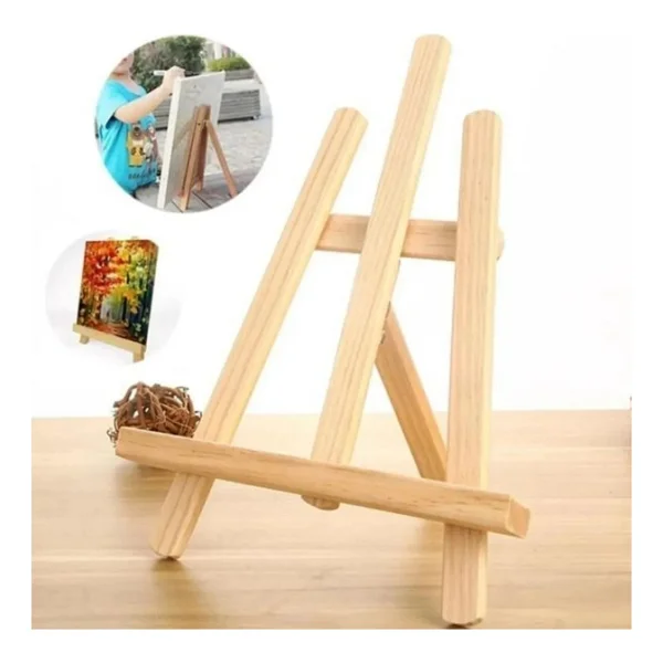 Hobi Markert Art Masaüstü Şövale, Ahşap, Mini Şövale, Üç Ayaklı, Resim Şövalesi, Ressam Sehpası - Görsel 3