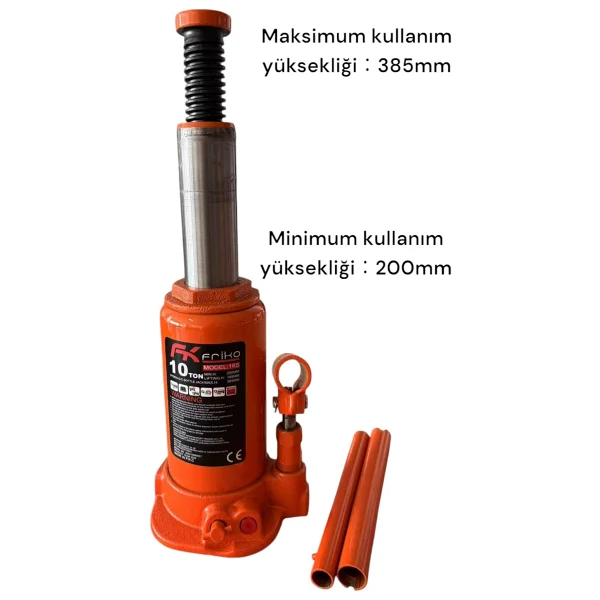 FK FRIKO 10T Hidrolik Şişe Kriko - Görsel 2