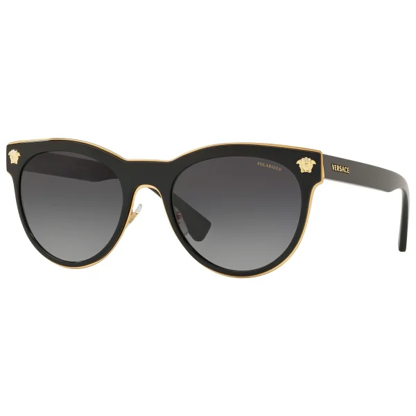 Versace Medusa Charm VE2198 1002T3 Black-Light Grey Polarize Kadın Güneş Gözlüğü - Görsel 2