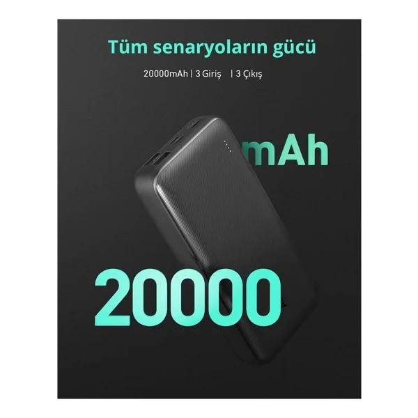 Aukey PB-N74S 22.5 W 20000 mAh Hızlı Şarj Powerbank - Görsel 3
