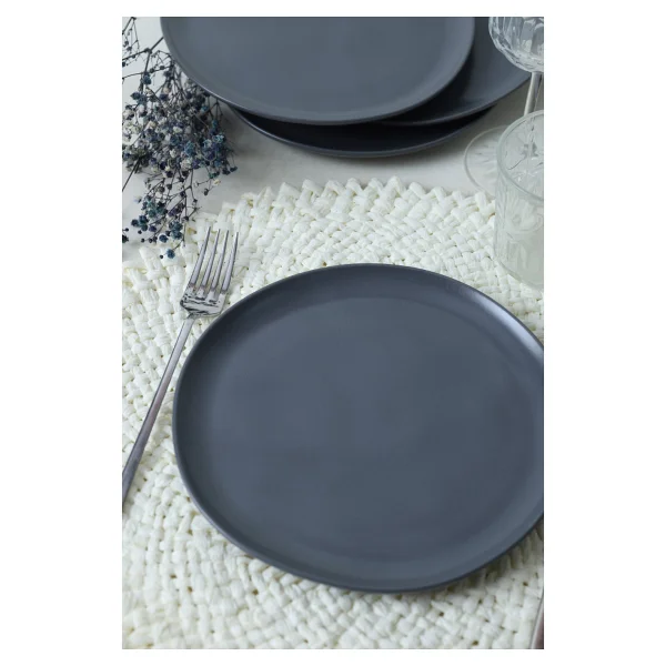 Keramika Sardes 22 cm 6'lı Seramik Pasta Tabağı - Görsel 3