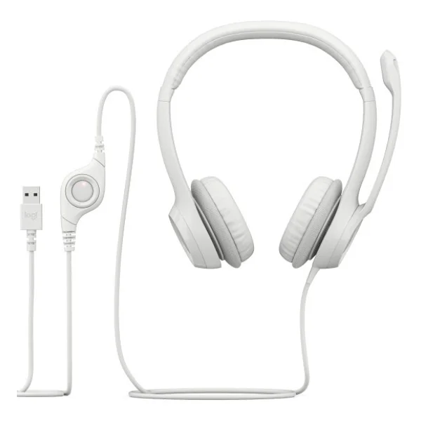 Logitech H390 Beyaz USB Kablolu Kulak Üstü Kulaklık - Görsel 10