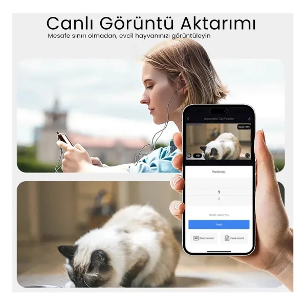 Petfit Feline Prime 3 lt Kameralı Akıllı Otomatik Mama Kabı - Görsel 4