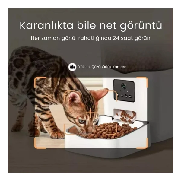 Petfit Feline Prime 3 lt Kameralı Akıllı Otomatik Mama Kabı - Görsel 5