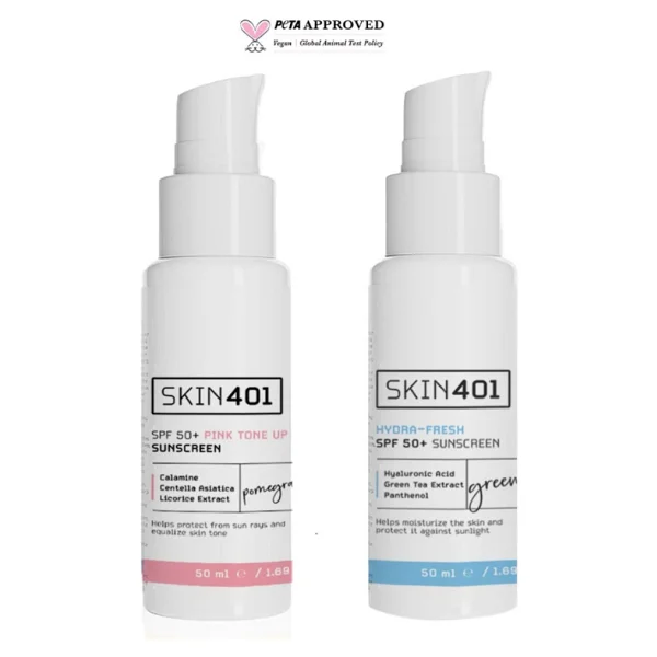 Skin401 Nemlendirici Güneş Kremi Seti SPF 50+ Tüm Cilt Tipleri İçin Renkli Krem - Görsel 4