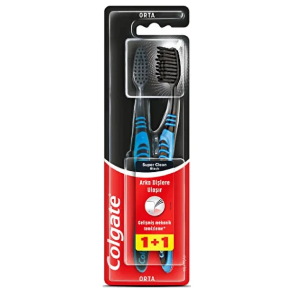 Colgate Super Clean Black 1+1 Diş Fırçası - Görsel 5