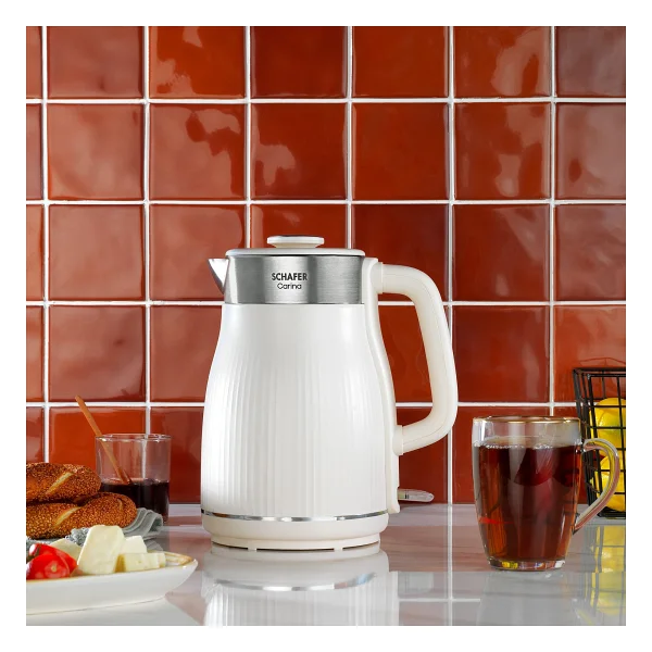 Schafer Carina Krem 1800 W 1.8 lt Kettle - Görsel 6