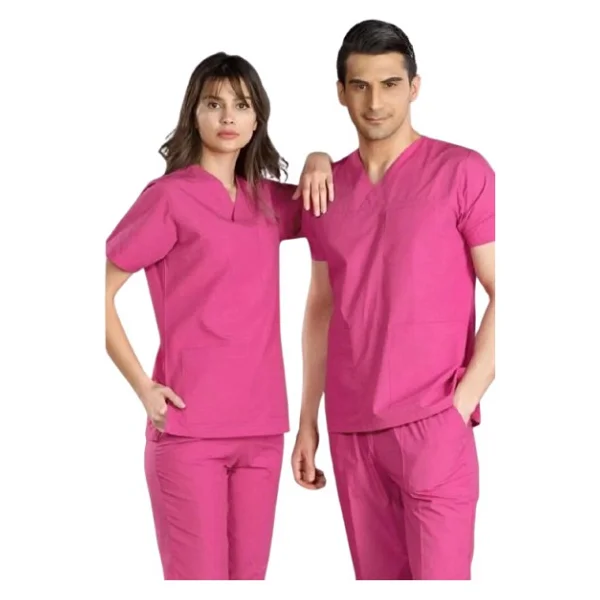 Çizgi Medikal Lacivert V Yaka Scrubs (Terikoton/ince Kumaş) T200 - XS - Görsel 6