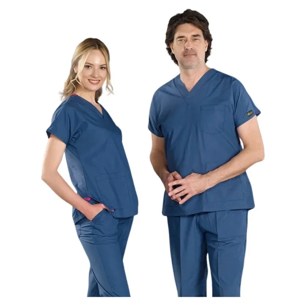 Çizgi Medikal Siyah Dr Greys Scrubs (Terikoton/ince Kumaş) T100 - Görsel 6