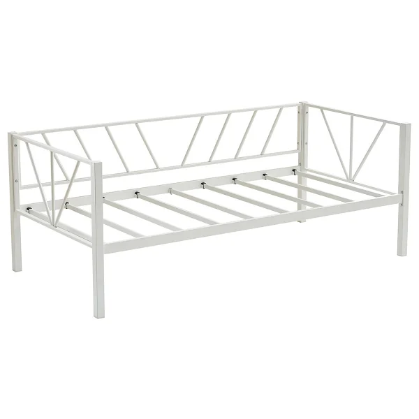 Unimet Alchera Daybed Tek Kişilik Sedir Divan Metal Karyola Beyaz - 90 x 200 cm - Görsel 3