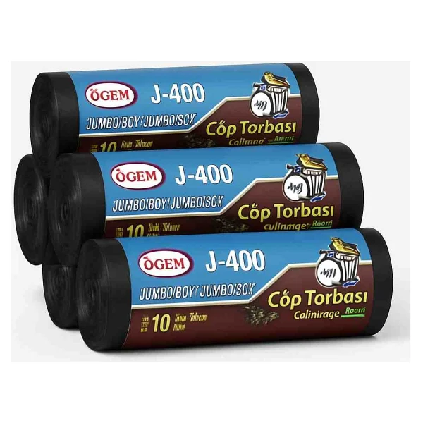 Ögem J- 400 Jumbo Boy Çöp Poşeti 85x110 200 Adet ( 20 Rulo) - 85 x 110 cm - Görsel 3