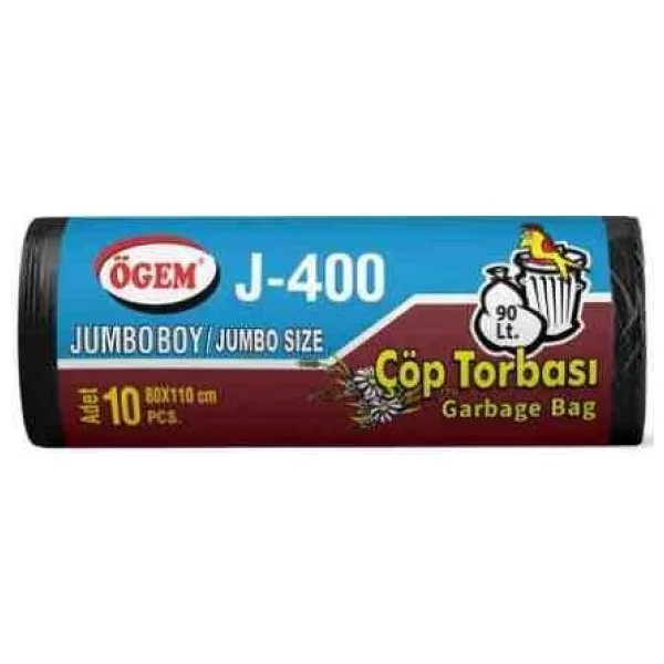 Ögem J- 400 Jumbo Boy Çöp Poşeti 85x110 200 Adet ( 20 Rulo) - 85 x 110 cm - Görsel 5