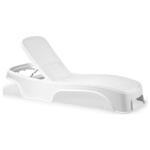 Omnipazar SY-2536 Beyaz Brezza Royal Rattan Lüks Şezlong 2'li Set - Görsel 3