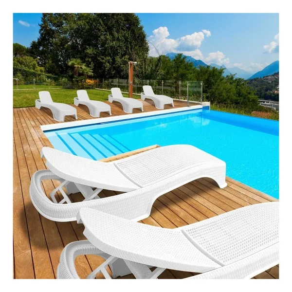 Omnipazar SY-2536 Kahverengi Brezza Royal Rattan Lüks Şezlong 2'li Set - Görsel 4