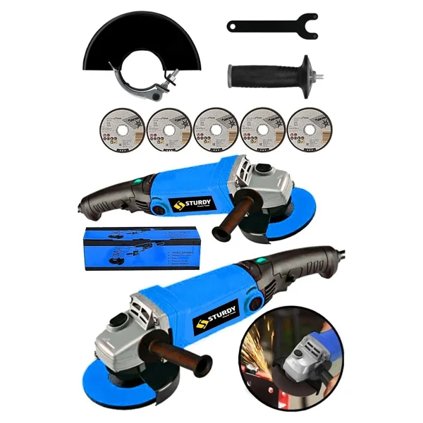 Sturdy Power Tools Japon Teknoloji Bakır Sargı 1100 W 125 mm Spiral Avuç Içi Kesme ve Taşlama Makinası New - Görsel 2