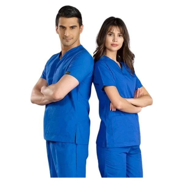 Çizgi Medikal Lacivert V Yaka Scrubs (Terikoton/ince Kumaş) T200 - XS - Görsel 9