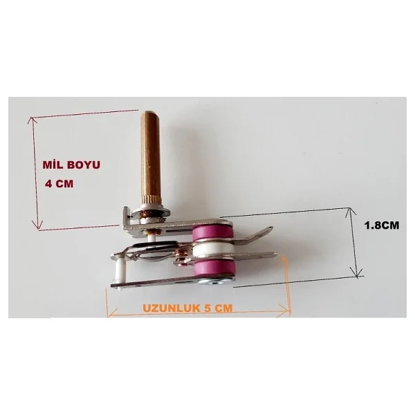 FullYedek Tefal Uyumlu Tost Makinesi Termostat , Ayar Mil Uzunluğu 4 cm 10 Amper - Görsel 3