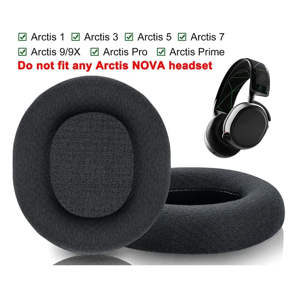 Steelseries Arctis 1/3/5/7/9 Uyumlu Kulak Pedi,yastık Steelseries Arctis1/3/5/7p+/7p/7x+/9x/pro/prime Kulaklık Sungeri, Yastığı Yalıtım Köpük Ped Minder - Siyah - Görsel 3