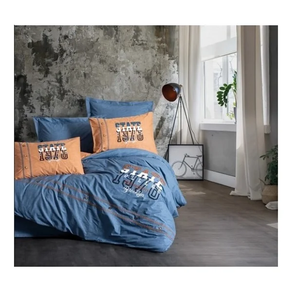 Cotton Box Mood Nakışlı State Tarçın Ranforce Tek Kişilik Nevresim Takımı - Görsel 3