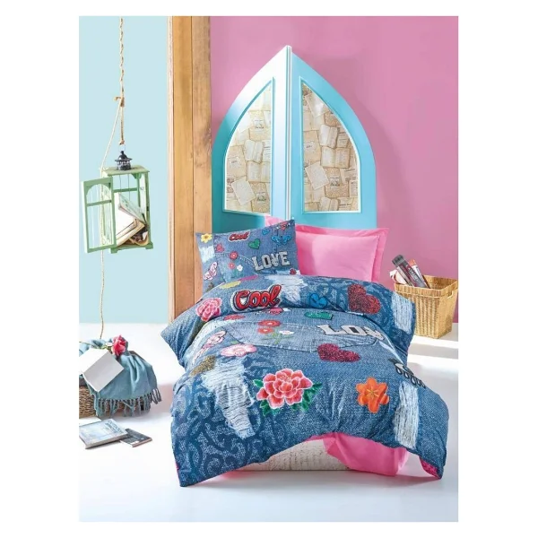 Cotton Box Kelly Tek Kişilik Ranforce Nevresim Takımı Pembe - Görsel 2