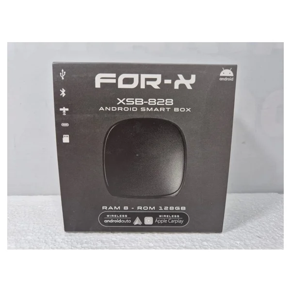 For-X Multimedya Android Smart Box - For-X XSB-828 - 8 Ram 128 Hafıza - Orjinal Teybe Android Smart Aı Box - Kablosuz Android Auto ve Carplay - Siyah - Görsel 5