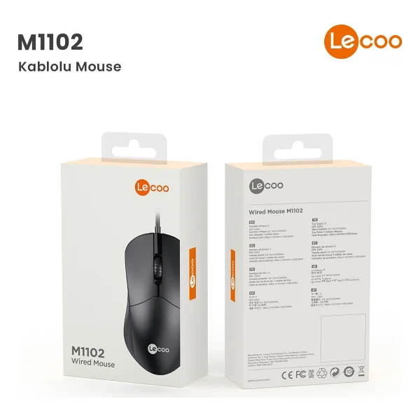 Lenovo Lecoo M1102 Optik Kablolu Mouse - Görsel 10