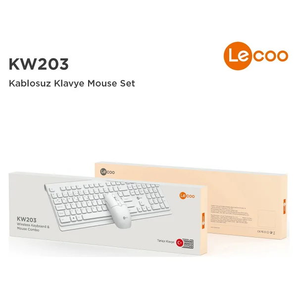 Lenovo Lecoo KW203 Kablosuz Klavye Mouse Seti - Görsel 8