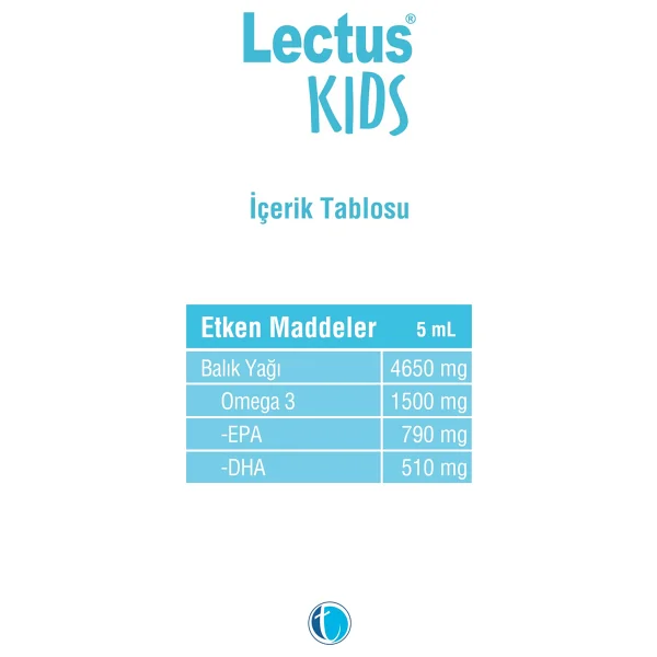 Lectus Kids Balık Yağı 150 ml Şurup - Görsel 7