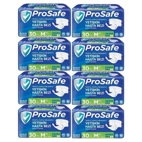 Prosafe Belbantlı Orta Boy M 30'lu 8 Adet Hasta Bezi - Görsel 3