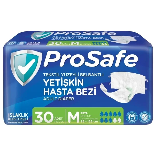 Prosafe Belbantlı Orta Boy M 30'lu 8 Adet Hasta Bezi - Görsel 2