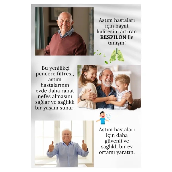 Yeni Nesil Sineklik Pencere Toz Polen Koku Filtresi Rulo Sineklik Respilon Odera Window Air Filter - 70 x 140 cm - Görsel 2