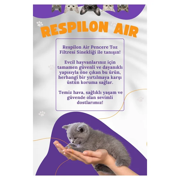 Yeni Nesil Sineklik Pencere Toz Polen Koku Filtresi Rulo Sineklik Respilon Odera Window Air Filter - 70 x 140 cm - Görsel 5