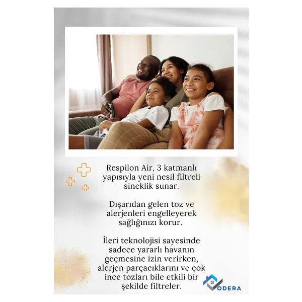 Yeni Nesil Sineklik Pencere Toz Polen Koku Filtresi Rulo Sineklik Respilon Odera Window Air Filter - 70 x 140 cm - Görsel 6