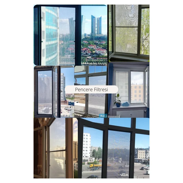 Yeni Nesil Sineklik Pencere Toz Polen Koku Filtresi Rulo Sineklik Respilon Odera Window Air Filter - 70 x 140 cm - Görsel 9