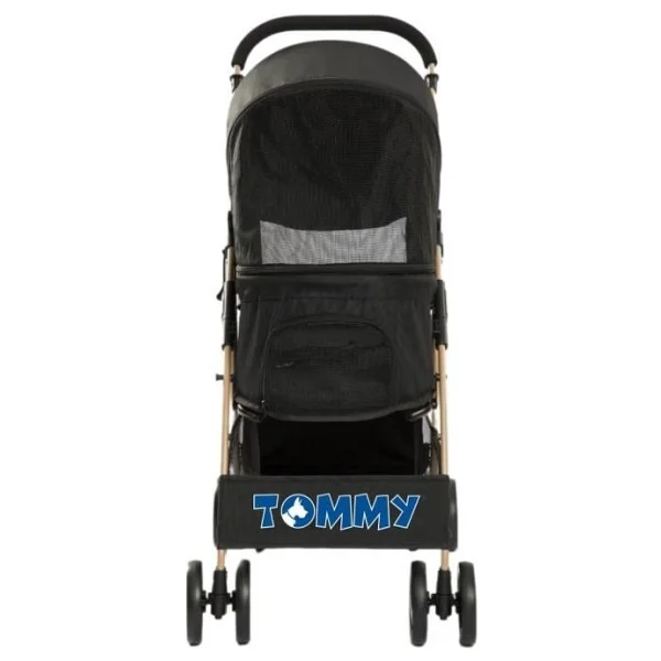 Tommy Evcil Hayvan Arabası Siyah 67x47x98Cm Max 15Kg - Görsel 2