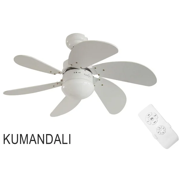 Blackwell Kumandalı 6 Mdf Kanat Lambalı Tavan Vantilatörü Beyaz - Görsel 8
