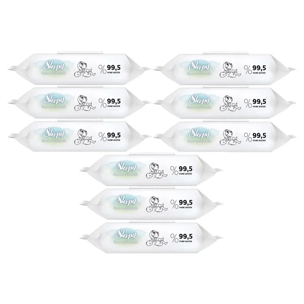 Sleepy Bio Natural 40 Yaprak 9'lu Paket Islak Mendil - Görsel 6