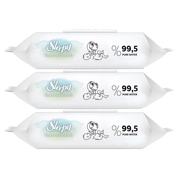 Sleepy Bio Natural 40 Yaprak 9'lu Paket Islak Mendil - Görsel 2