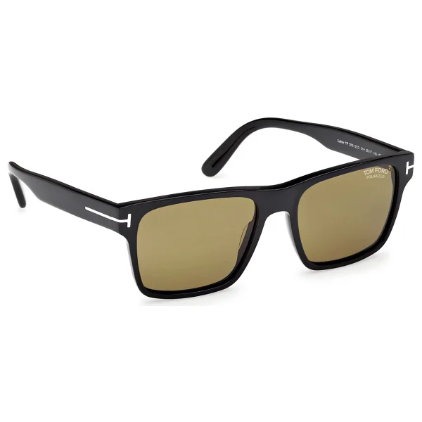 Tom Ford Calder FT1205 01H Shiny Black-Brown Polarize Erkek Güneş Gözlüğü - Görsel 5